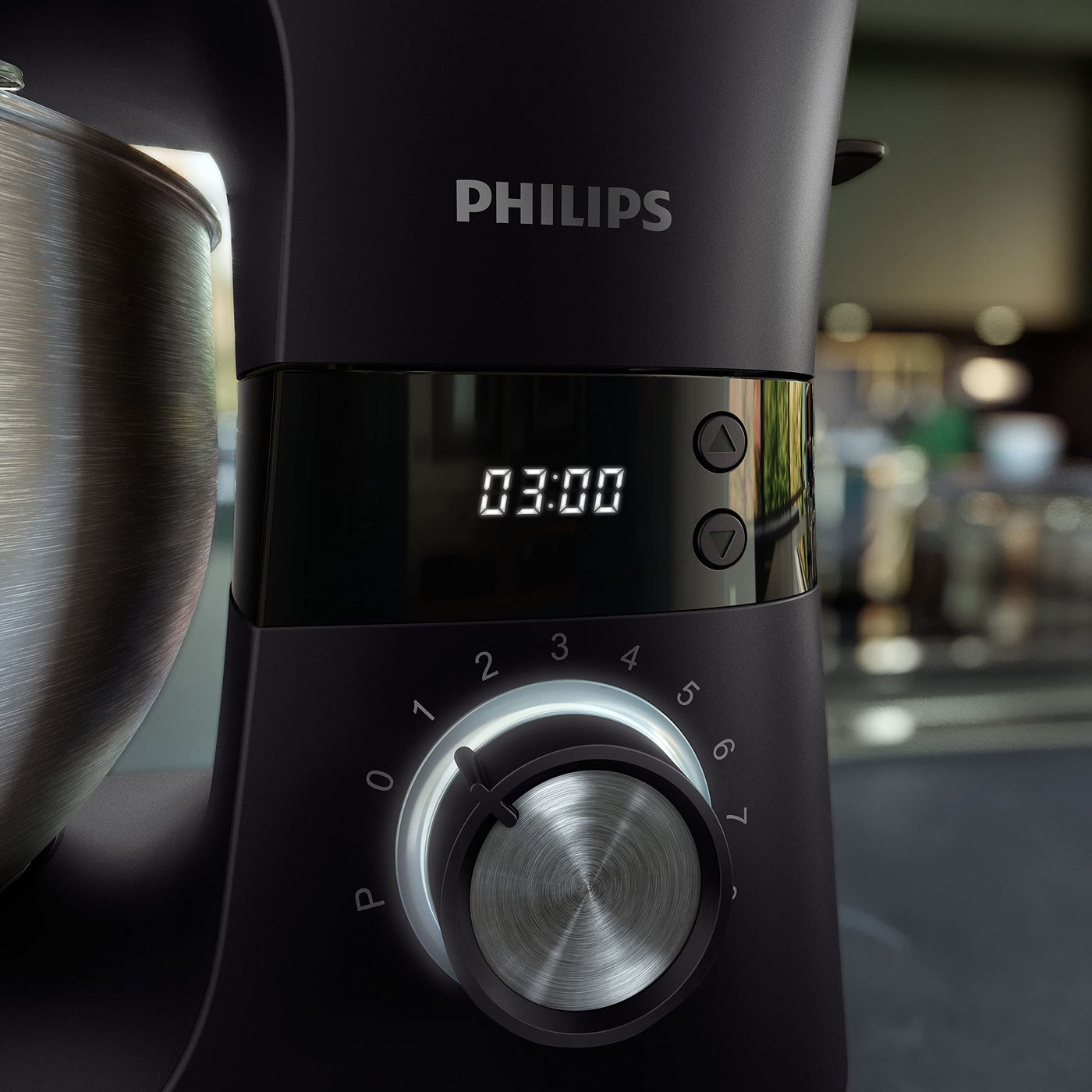 Philips 7000 Series Küchenmaschine - 5,5 Liter, 1000 Watt, 8 Geschwindigkeitsstufen, ProKnead Technologie, Rezepte, LED Smart Timer, Knethaken, Schneebesen Und Rührbesen (HR7962/01)