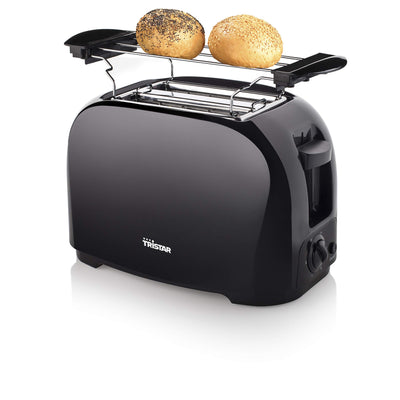 Tristar BR-1025 Toaster, 6 einstellbare Bräunungsstufen, mit Brötchenaufsatz und herausnehmbarem Krümelfach