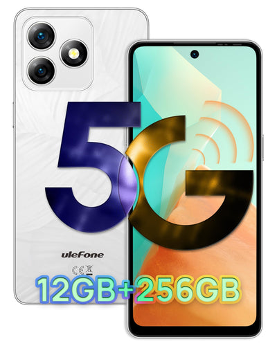 Ulefone Note 18 Ultra 5G Smartphone, 12GB+256GB/SD-2TB Handy Ohne Vertrag 50MP+32MP 6,78" FHD+ 5450mAh Android 13 MTK Dimensity 720 Handy 5G, Dual SIM 5G Simlockfreie Handys NFC 2 Jahr Garanti Weiß