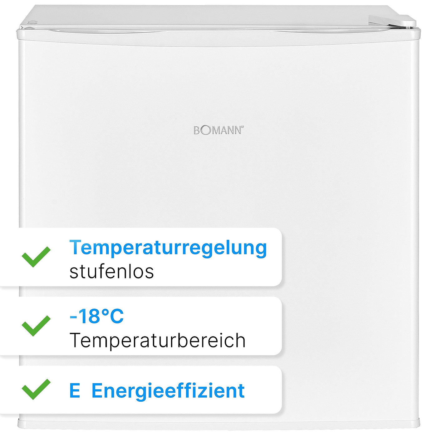 Bomann® Gefrierbox 31L Nutzinhalt | Gefrierschrank klein mit Gitterablage | wechselbarer Türanschlag & stufenlose Temperaturregelung | Mini Gefrierschrank mit 4 Sterne-Kennzeichnung | GB 341.1 weiß