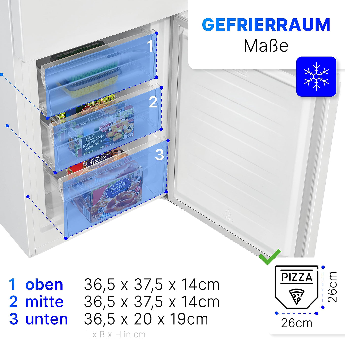 Bomann® Kühlgefrierkombination, 269 L Nutzinhalt - Kühlen: 198 L | Gefrieren: 71 L, Energiesparend, leise 39 dB, LED, wechselbarer Türanschlag, Höhe:180 x Breite: 55 x Tiefe: 55.8 cm - KG 184.1 weiß