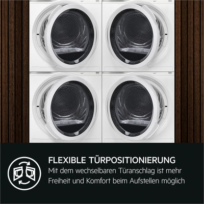 AEG Wärmepumpentrockner 8 kg – Serie 7000 SensiDry schonendes & energiesparendes Trockenverfahren – A+++ – Mengenautomatik – Schontrommel – Knitterschutz – TR7T65680