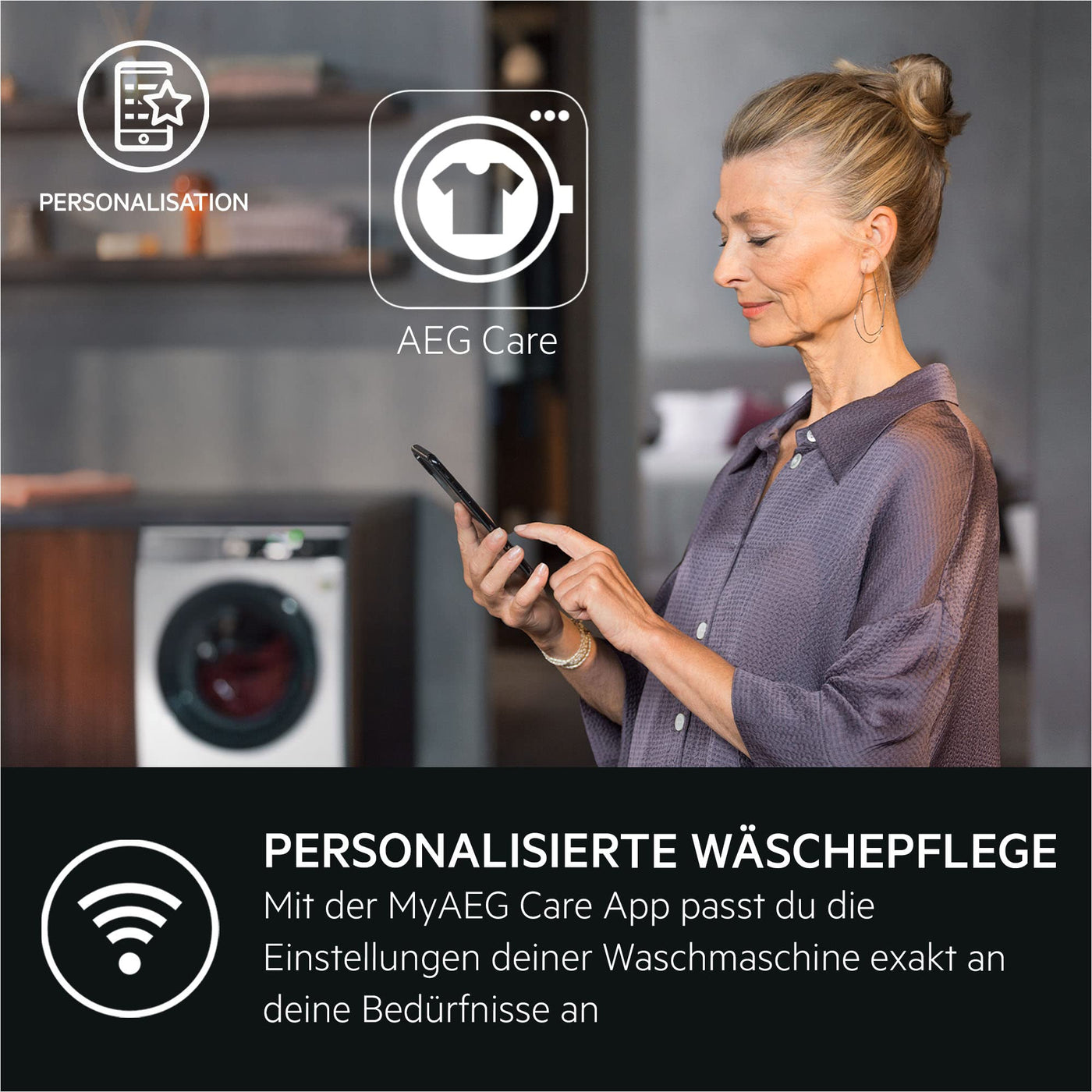 AEG LR9W80600 WiFi Waschmaschine / Serie 9000 mit AbsoluteCare / Wasservorenthärtung / Auffrischfunktion / 10 kg / Mengenautomatik / Nachlegefunktion / Kindersicherung / Wasserstopp / 1600 U/min