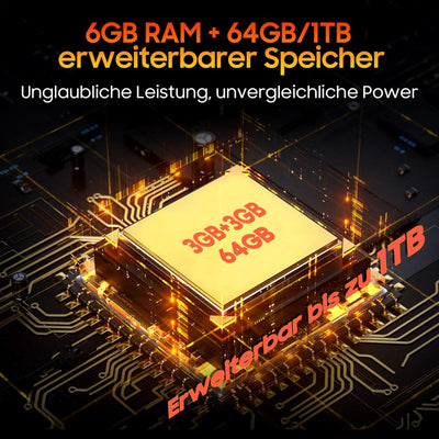 Blackview BV4800 (6GB+64GB/1TB) Outdoor Handy 5180mAh, 6.56" Android 13 Baustellenhandy, 13MP+5MP, Outdoor Smartphone Ohne Vertrag Günstig Dual SIM, NFC/Fingerabdruck/IP68&IP69K/GPS - 2 Jahre Garantie