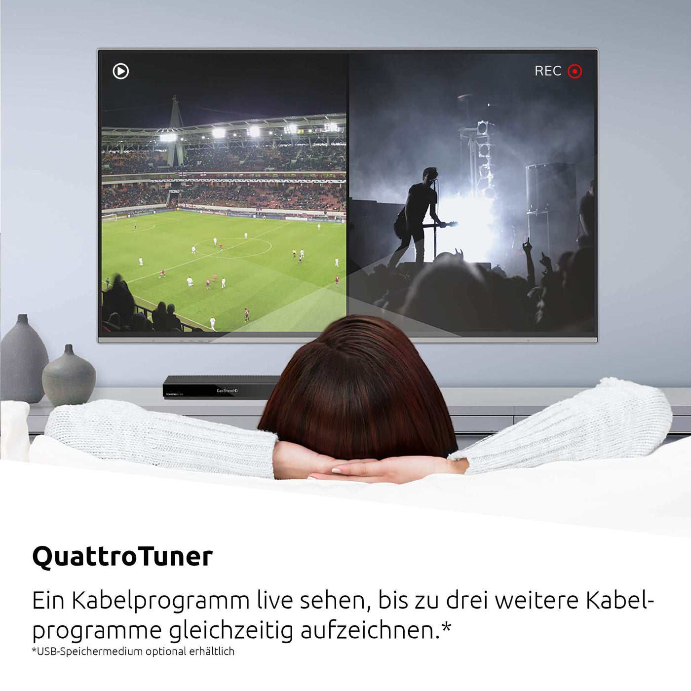 TechniSat TECHNISTAR K4 ISIO - Récepteur câble avec tuner à quatre voies (HDTV, HDMI, USB, DVRready, fonction Internet ISIO, HbbTV, PiP, PaP, multicast DVB-IP, Conax CSP, télécommande) noir