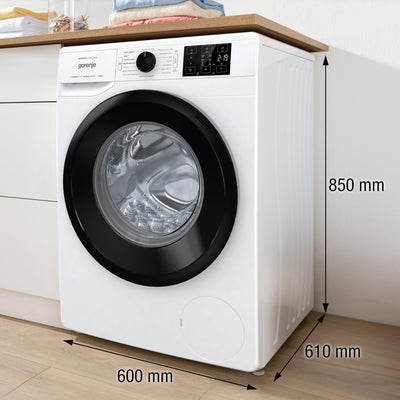 Gorenje W2AM 14 AP Waschmaschine mit 10 kg Fassungsvermögen, Made in Europe, 16 Programme, SteamTech, AquaStop, Kindersicherung, StopAdd Go, Daunenwäsche, weiß