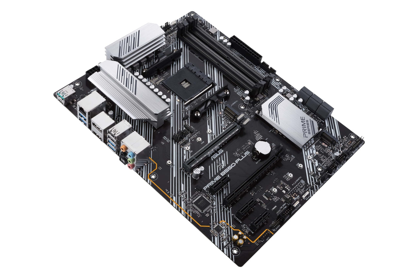 ASUS Prime B550-Plus Gaming Mainboard Sockel AM4 (ATX, Ryzen, PCIe 4.0, 2x M-2, 1Gbit/s-Ethernet, SATA 6Gbit/s, USB 3.2 Gen 2 Typ-A/C, Unterstützung für Aura Sync RGB Header)