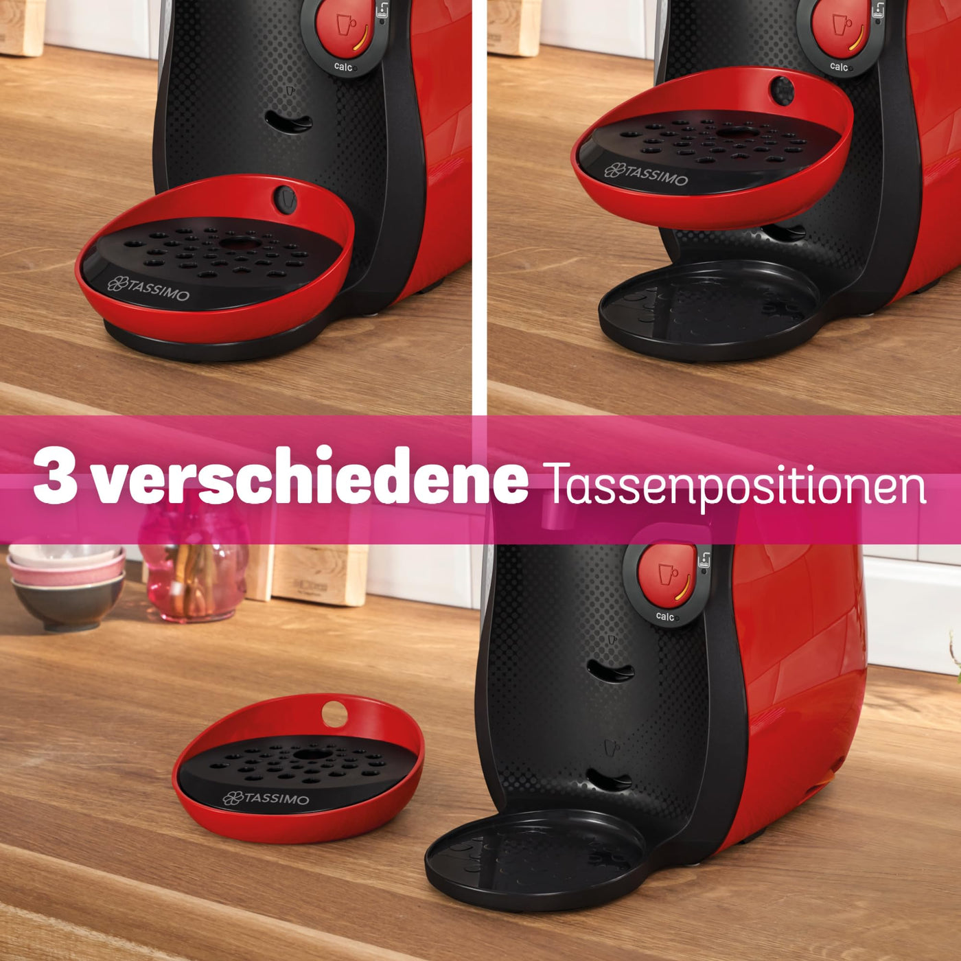 Bosch Tassimo happy friendly Kapselmaschine TAS102E, über 70 Getränke, geeignet für alle Tassen, Abschaltautomatik, nachhaltig, perfekt dosiert, platzsparend, 1400 W, schwarz