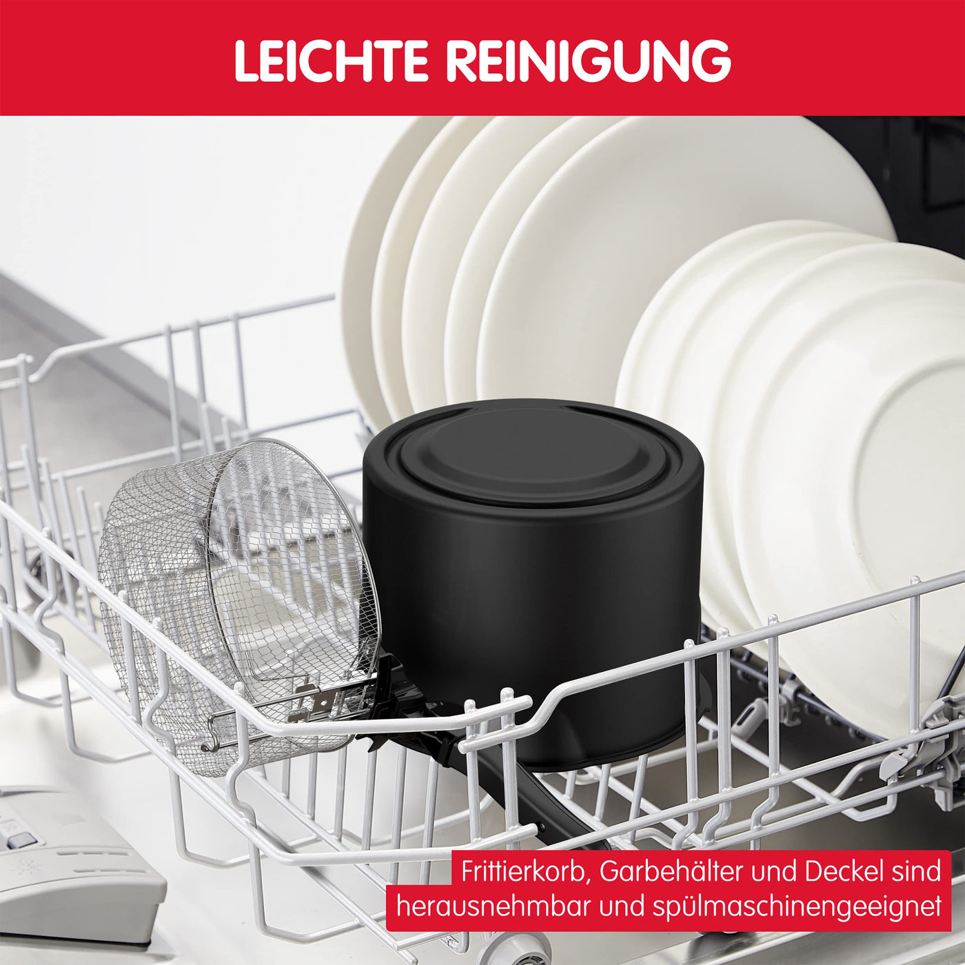 Moulinex AM4800 Mega 2kg Fritteuse | Fritteuse mit Öl | Anti-Geruchs-Filter | regelbare Temperatur | leichte Reinigung | knusprige Pommes | 1.800 Watt | für bis zu 8 Personen | Weiß/Silber | Gross