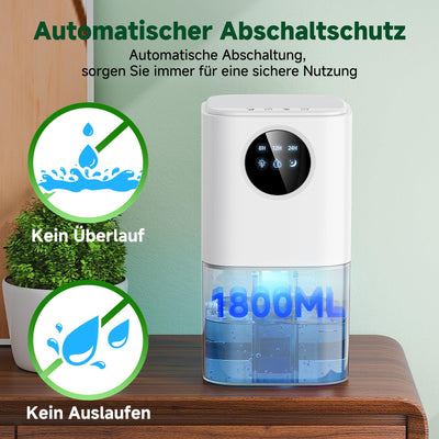 1800ML Entfeuchter Elektrisch, Raumentfeuchter Leise Dehumidifier Mit Funktion Abtauen & Schlafmodus, Timer, Entfeuchter für Badezimmer