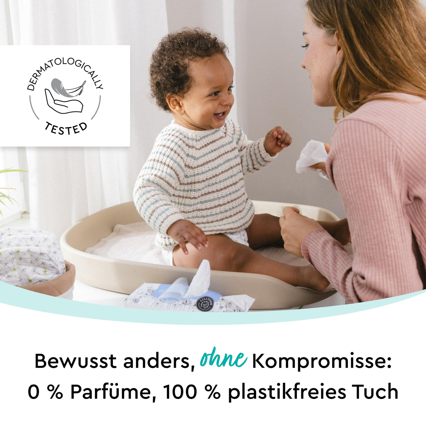 LILLYDOO Baby Feuchttücher mit 99% Wasser, 10 x 60 Stück (600 Feuchttücher), 100% plastikfreies Tuch, ohne Parfüme & mild wie Watte und Wasser (FSC Mix)