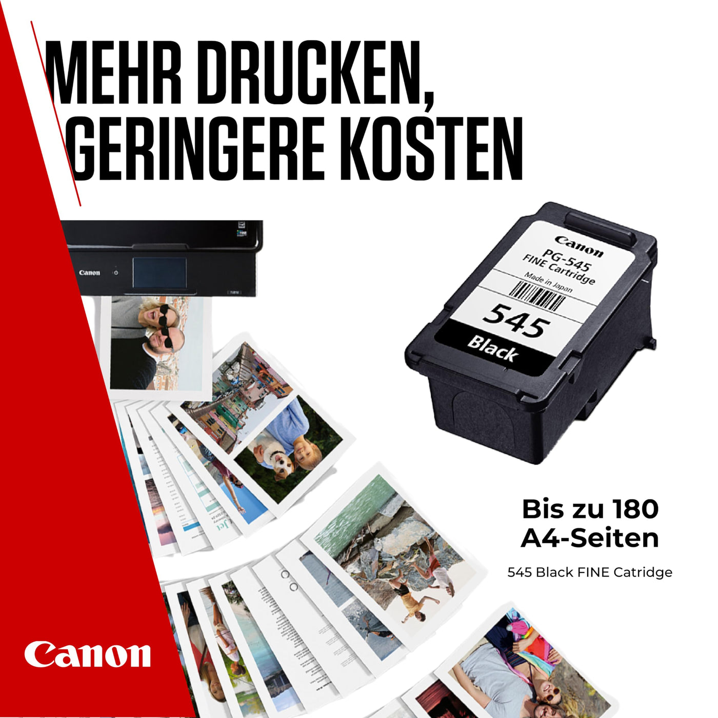 Canon Tinte - PG-545 Original-Tintenpatrone Schwarz - (1 x Patrone) - Kompatibel PIXMA Druckern