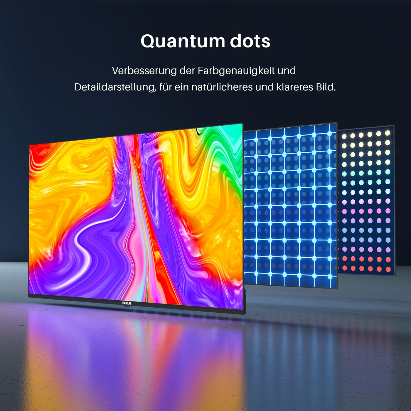 RCA 55 Zoll (139 cm) Smart TV QLED 4K UHD HDR Android Fernseher WiFi, Bluetooth