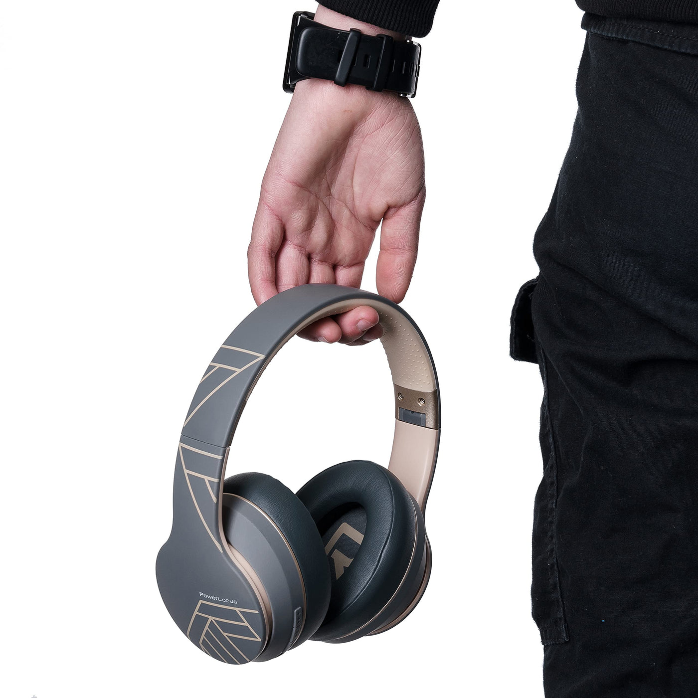 PowerLocus P6 Bluetooth Kopfhörer Over Ear, Over Ear Kopfhörer Kabellos mit Super Bass, 40Std. Spielzeit,Mikrofon,Voice Assistant, Passiv Noise Cancelling für iPhone,Samsung,iPad,PC,Laptop,TV