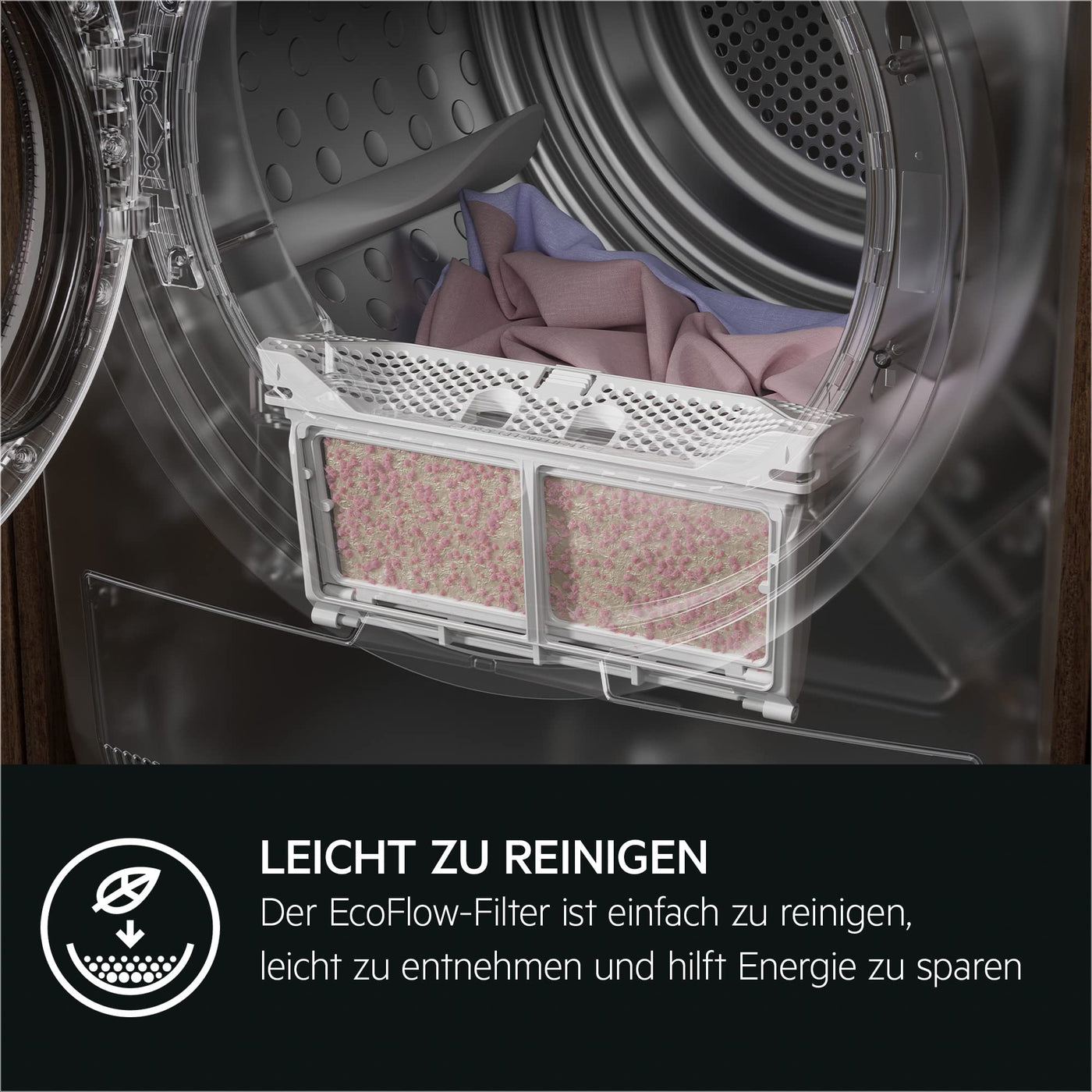 AEG Wärmepumpentrockner 9 kg – Serie 7000 SensiDry schonendes & energiesparendes Trockenverfahren – A+++ – Mengenautomatik – Schontrommel – Knitterschutz – TR7T65690