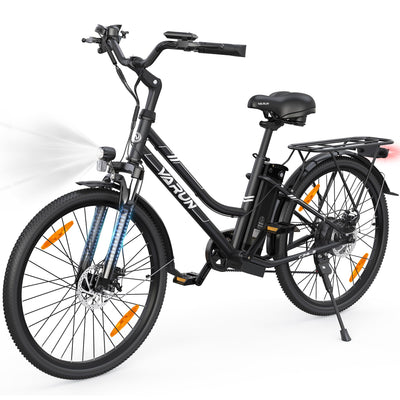 VARUN E Bike 26 Zoll, City E-Bike Damen Herren mit 55NM 250W Motor, 48V Li-Ion Akku, Elektrofahrrad mit LCD Display, 4+1 Fahrmodi, City E-Fahrrad mit bis zu 80KM