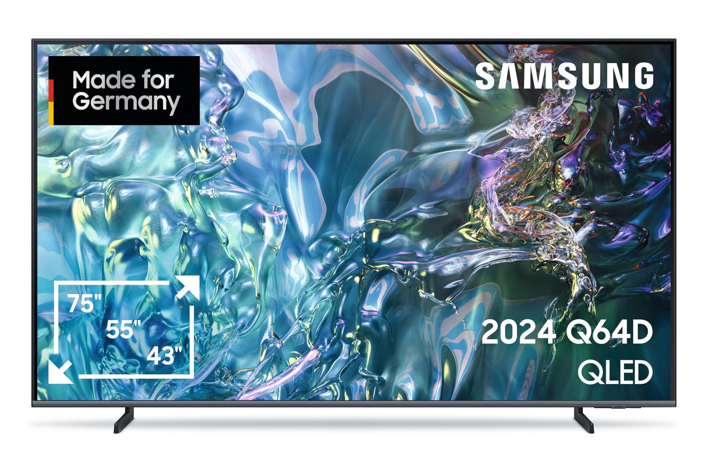 Samsung QLED 4K Q64D Fernseher 50 Zoll, TV mit Quantum Prozessor Lite 4K, 100% Farbvolumen, 4K Upscaling, Motion Xcelerator, Smart TV, GQ50Q64DAUXZG, Deutsches Modell [2024]