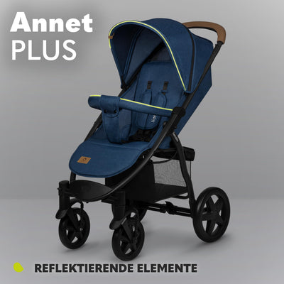 LIONELO Annet Plus Buggy bis 22 kg mit Liegefunktion, Kinderwagen klein zusammenklappbar mit Zubehör, Eva-Schaum-Räder, Moskitonetz, Fußdecke Getränkehalter, Korb