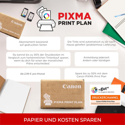 Canon PIXMA TS7750i Multifunktionsdrucker 4in1 (Tintenstrahl,Drucken, Kopieren, Scannen,Faxen, A4, 6,7 cm Touch, WLAN, 35 Blatt ADF, 2 Papierzuführungen, kompatibel mit Pixma Print Plan "Abo") Weiß