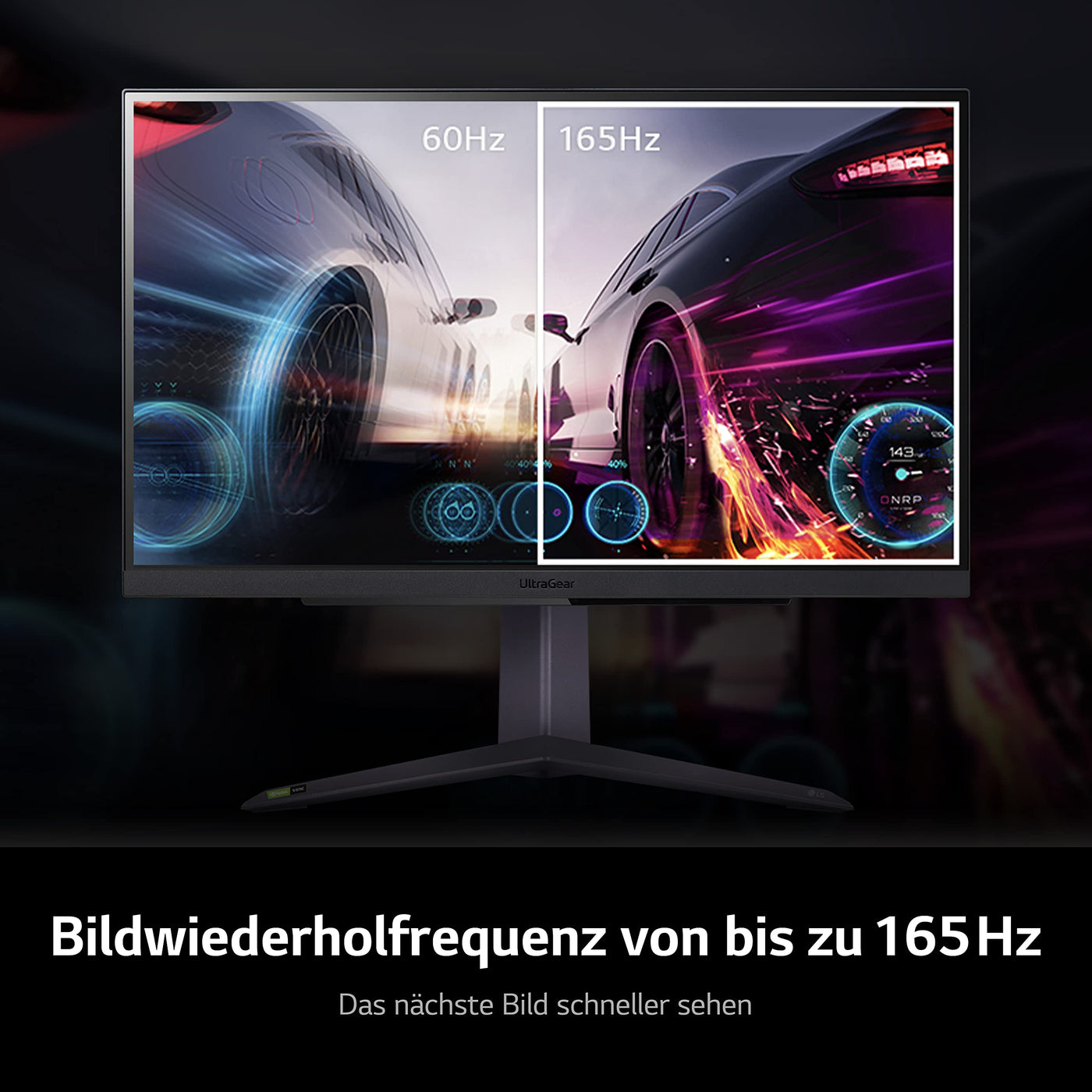 LG Electronics 27GS75QX-B.AEU UltraGear™ QHD Gaming IPS-Monitor 27" (68,4 cm), 2560 x 1440, 16:9, 1ms GtG, 180 Hz, HDR10, 300 cd/m² Helligkeit (typ.), NVIDIA G-Sync Compatible, AMD FreeSync - Schwarz