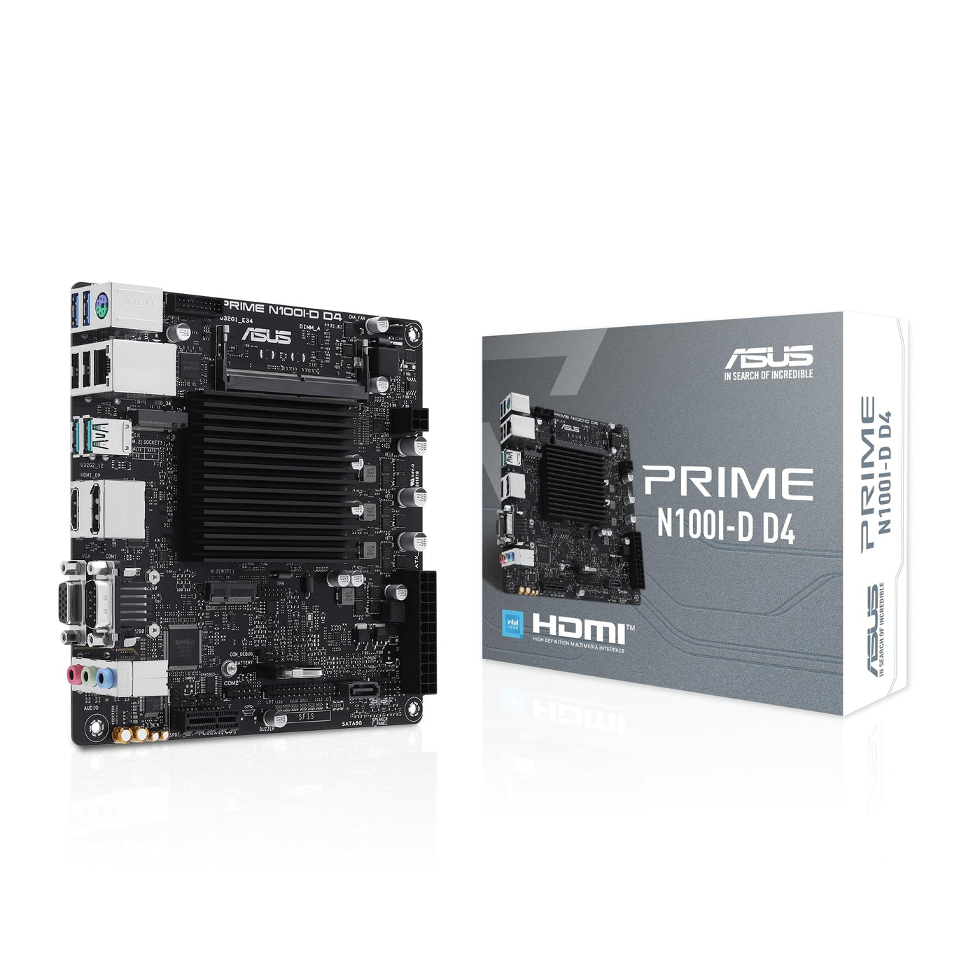 ASUS Prime N100I-D D4 Mainboard Intel N100 (Intel N100 Prozessor, PCIe 3.0, USB 3.2 Gen 2, M.2, DDR4)