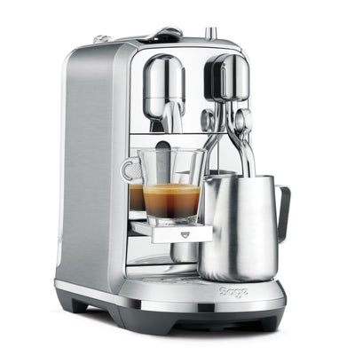 Sage Nespresso SNE800BSS the Creatista Plus Kaffeekapselmaschine, Gebürstetes Edelstahl