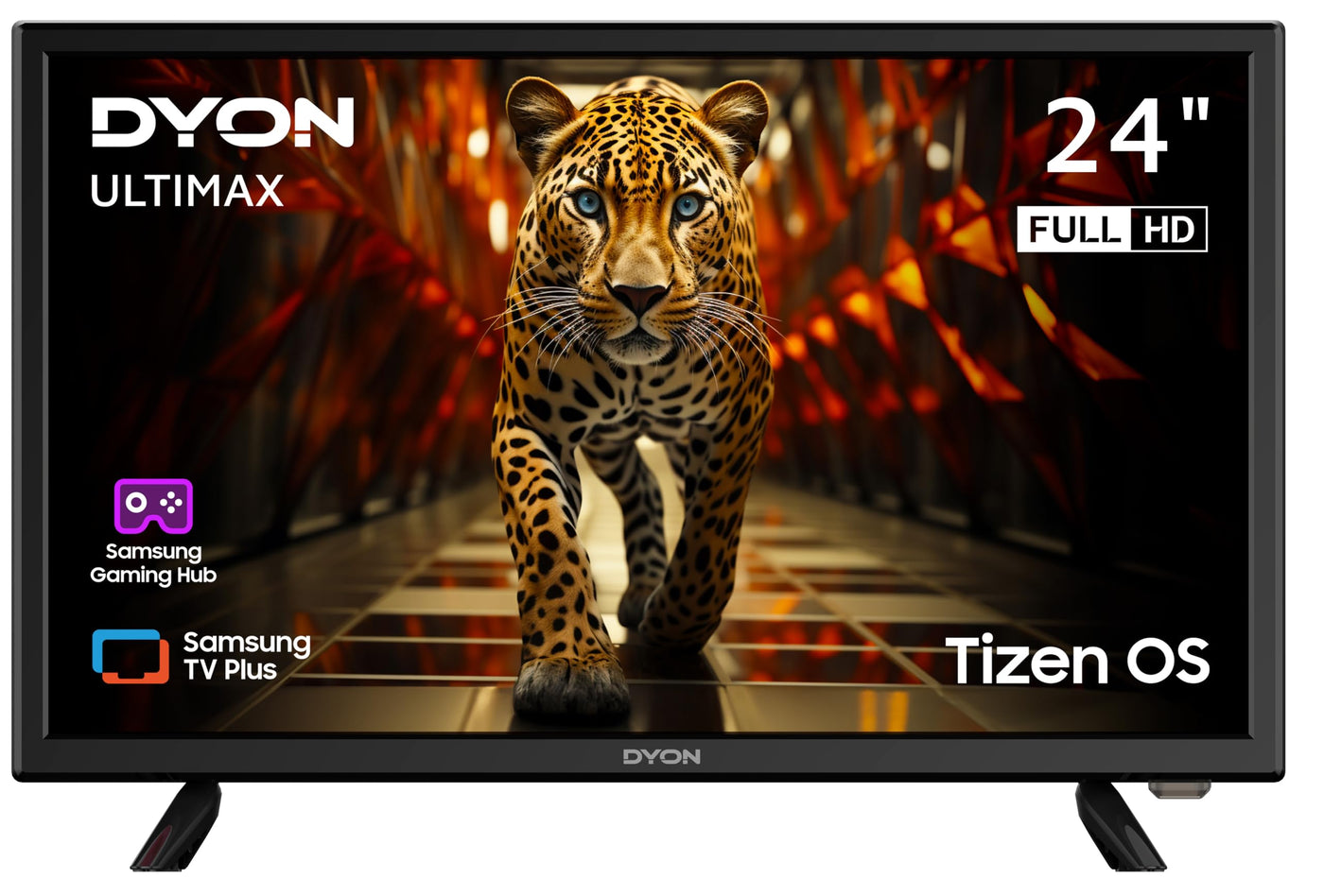 DYON ULTIMAX 24F-TI - 24 Zoll (60 cm) Fernseher (1080p, Full-HD Smart TV, Tizen OS, Triple Tuner (DVB-C/-S2/-T2), Samsung Smart & Gaming Hub, Prime Video, Netflix, Disney+) [2025]