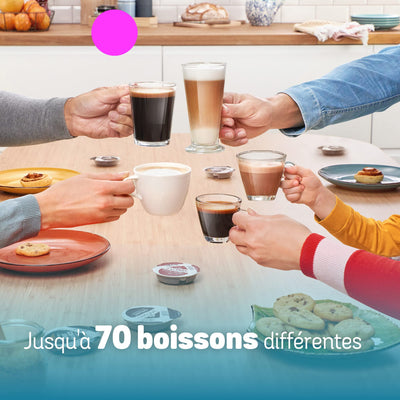 Bosch Tassimo Finesse Kapselmaschine TAS16B7 Kaffeemaschine by, 70 Getränke, intensiverer Kaffee auf Kopfdruck, Abschaltautomatik, perfekt dosiert, platzsparend, 1400 W, creme