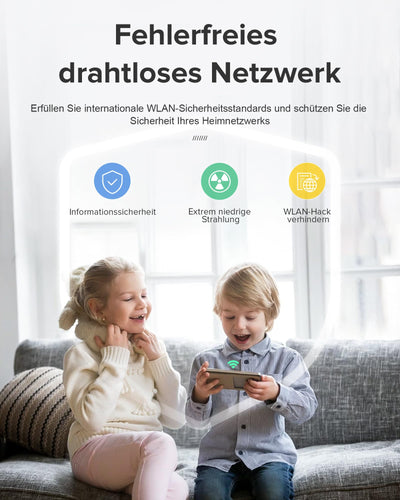 COTDLNK 2025 WLAN Verstärker für Home WLAN Repeater 1200 Mbit/s 5GHz & 2,4GHz Dual Band WiFi Internet Verstärker WiFi Repeater, einfache Einrichtung, EU-Stecker