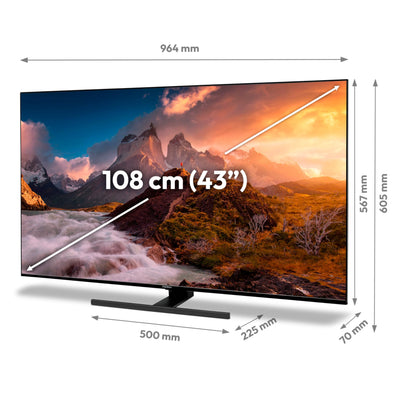 MEDION X15576 (MD 31258) 138,8 cm (55 Zoll) QLED Fernseher (Android TV, 4K, Dolby Vision HDR, Dolby Atmos & DTS X, Subwoofer, Netflix, Prime Video, Smart TV)