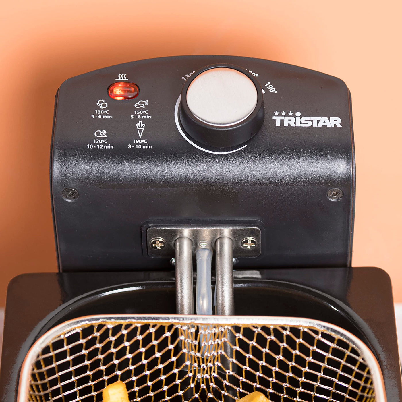 Tristar Fritteuse, 3L Kapazität, 2000W, Einstellbarer Thermostat (130-190°C), Überhitzungsschutz, Spülmaschinenfeste Teile, Leicht zu Reinigen, FR-6946