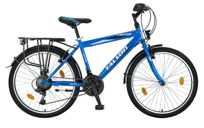 24 Zoll Jungen Fahrrad 21-Gang Shimano MIT Beleuchtung Farbe BLAU TMX