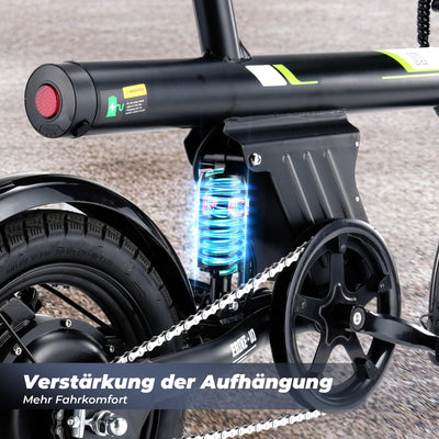 Finbike Elektrofahrräder Klappbar,14/16 Zoll Elektrofahrrad 7.8Ah Akku,250W Kompakt E-Bike mit 3H Schnellladung,3 Fahrmodi,3 Geschwindigkeitsmodi,Reichweite MAX 45km,Falt-Pedelec für Erwachsene/Teens