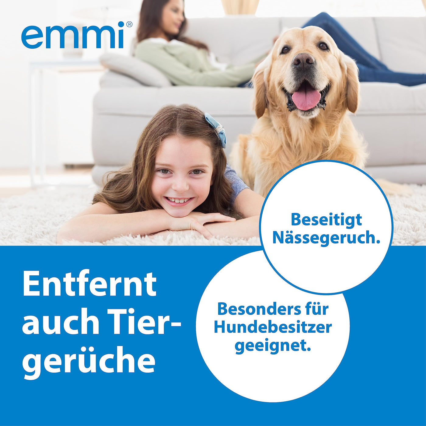 Emmi Air Ionen Luftreiniger - für Allergiker geeignet | bis zu 35 m² | Air Purifier mit geruchsneutralisierenden Ionen | Ideal gegen Staub, Viren, Pollen & Acrylgeruch