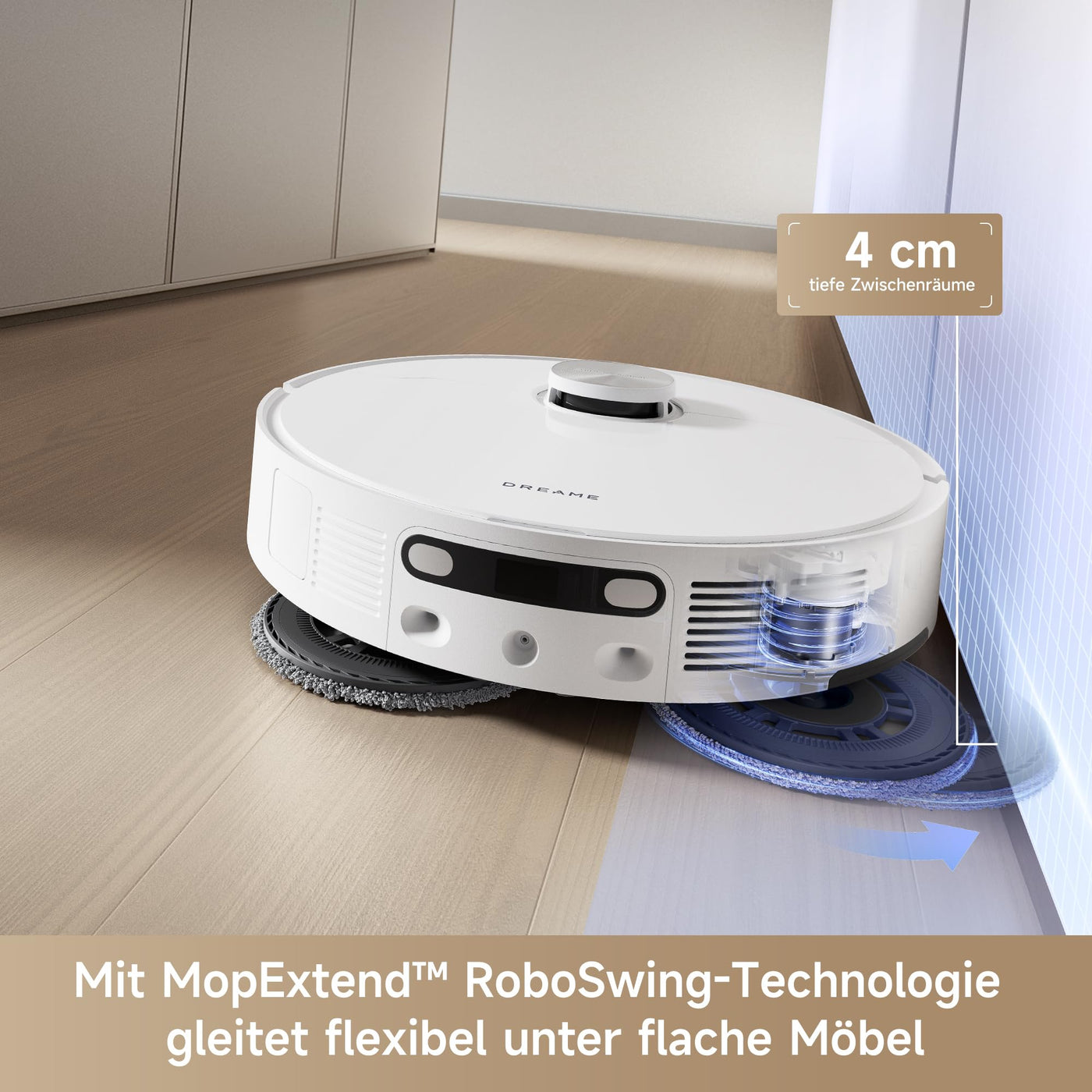 Dreame L10s Ultra Gen 2 Saugroboter mit Wischfunktion,MopExtend™ RoboSwing-Technologie, 10.000 Pa Vormax™-Saugkraft, Haustiermodus, vollautomatischer Basisstation,vielseitiger Teppichreinigung