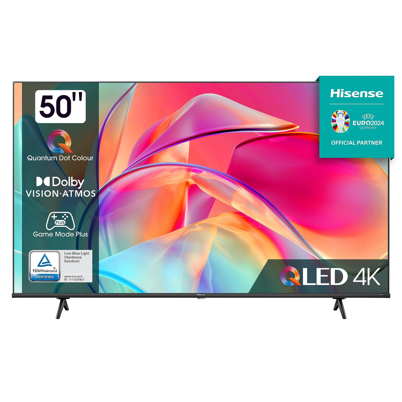 Hisense 50E7KQ QLED Smart TV 127cm (50 pouces), 4K, HDR10, décodage HDR10+, HLG, Dolby Vision, DTS Virtual, panneau 60Hz, Bluetooth, Alexa intégré, VIDAA Voice, noir [2023