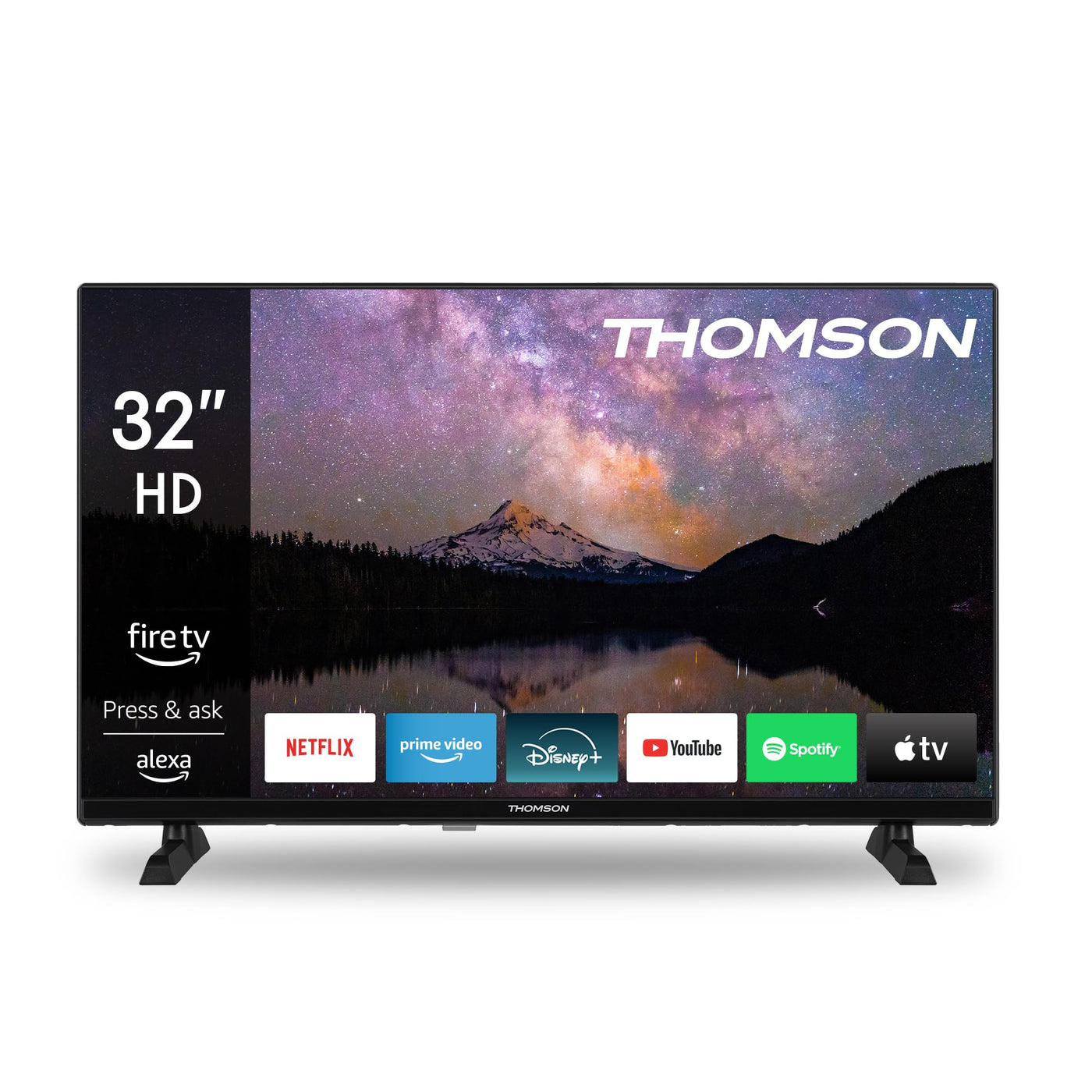 Thomson 32'' (80 cm) HD – LED Fire TV – Alexa-Sprachsteuerung, AirPlay-Unterstützung, Triple Tuner, Bluetooth, HDMI, USB-Anschlüsse, AV IN und CI+ – 32HF2S34 – 2024
