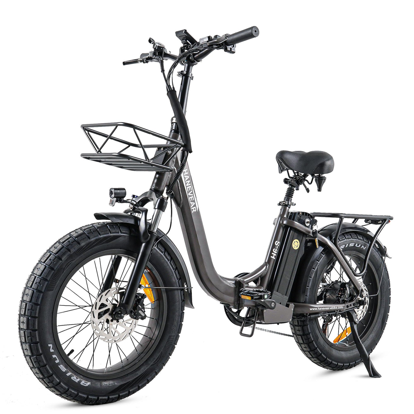 HANEVEAR Elektrofahrräder 20 Zoll E Bike Klapprad Pedelec 24Ah/48V Lithium-Akku | bis zu 140km, 250W Heckmotor, Hydraulische Bremse, Elektrofahrrad Trekking/City Pedelec für Damen und Herren