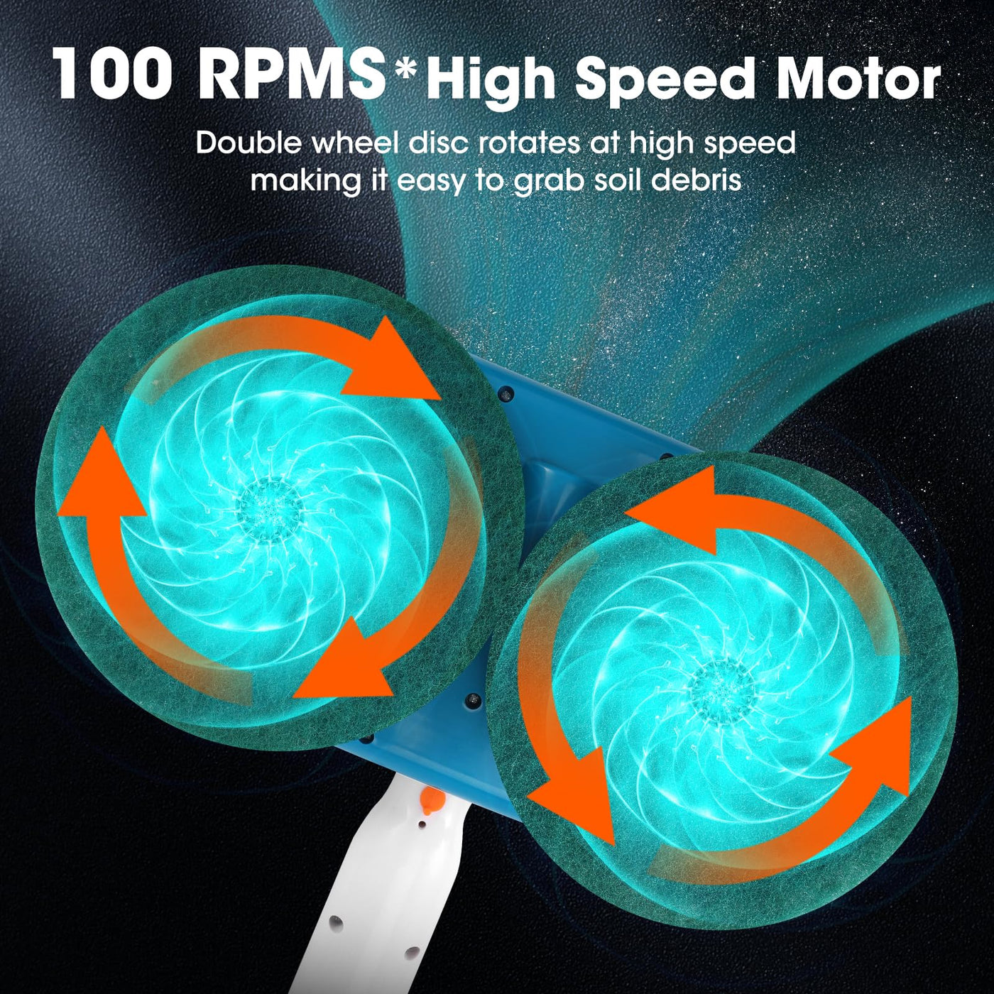 Floating Mop elektrischer Bodenwischer,Elektrischer Wischmopp zum leichten Bodenwischen, Schrubben und Polieren,Akku Wischer mit 6 extrafeinen Mikrofaserpads für Holzböden, Fliesen und Glas