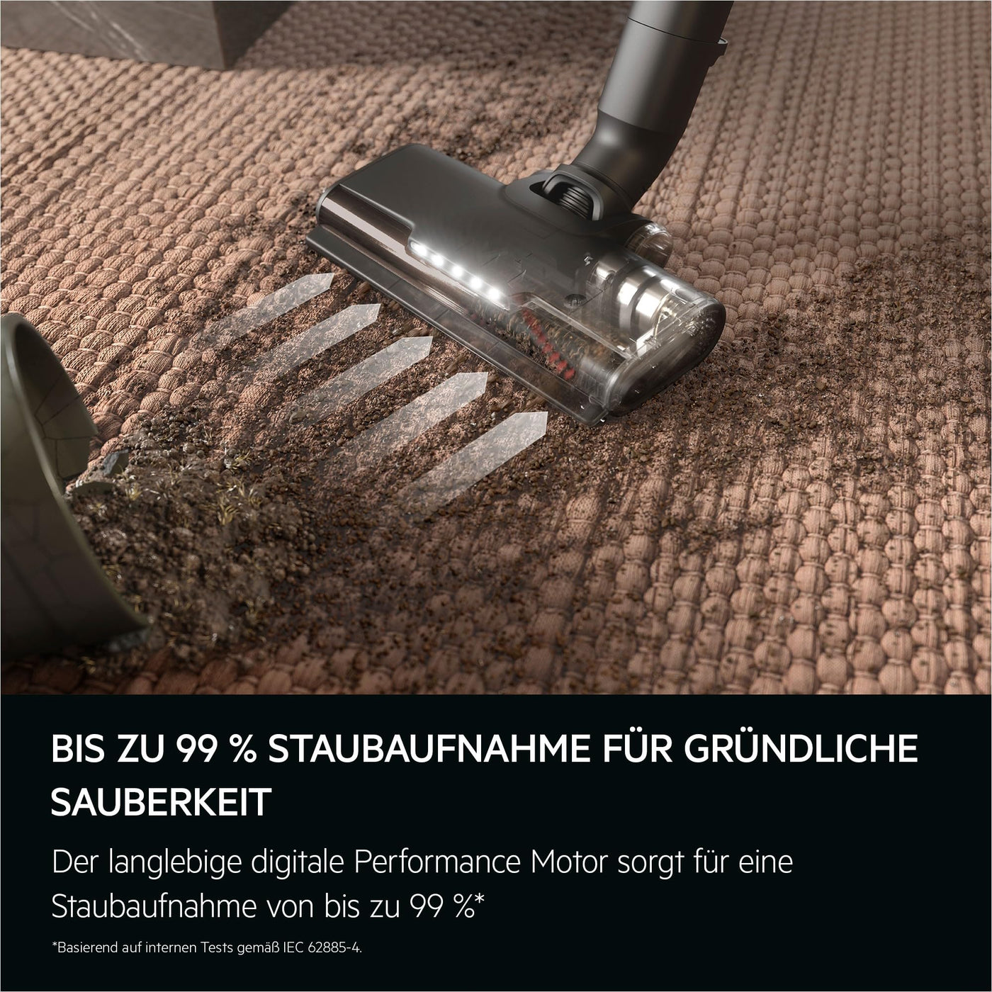 AEG 6000 Akku-Staubsauger / 103.000 U/Min / 175.000 dPa / Digitalmotor / Kabellos / bis zu 99 % Staubaufnahme / 40 min Laufzeit / Einfache Handhabung / Entnehmbarer 21,6 V Akku / leicht / AP61CB21DB