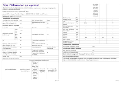 Beko BCSA285K4SN b100 integrierbare Kühl-/Gefrierkombination, 271 l Gesamtrauminhalt, Einbau-Kombination, MinFrost, Schlepptürtechnik, 35 dB, Weiß