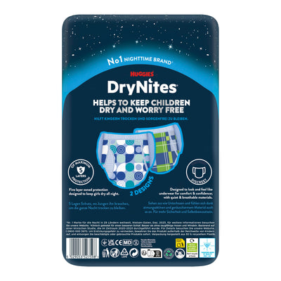 Huggies DryNites hochabsorbierende Nachtwindeln bei Bettnässen, für Jungen 8-13 Jahre (30-48 kg), 9 Stück, Windel-Pants