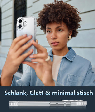 FNTCASE für iPhone 16 Klar Hülle: Magnetisch Militärischen Grad Fallschutz Anti Vergilbung Schlankes Hülle - Robuste Stoßfeste Schützende Transparente Handyhülle - 6,1 Zoll (2T-Klar)