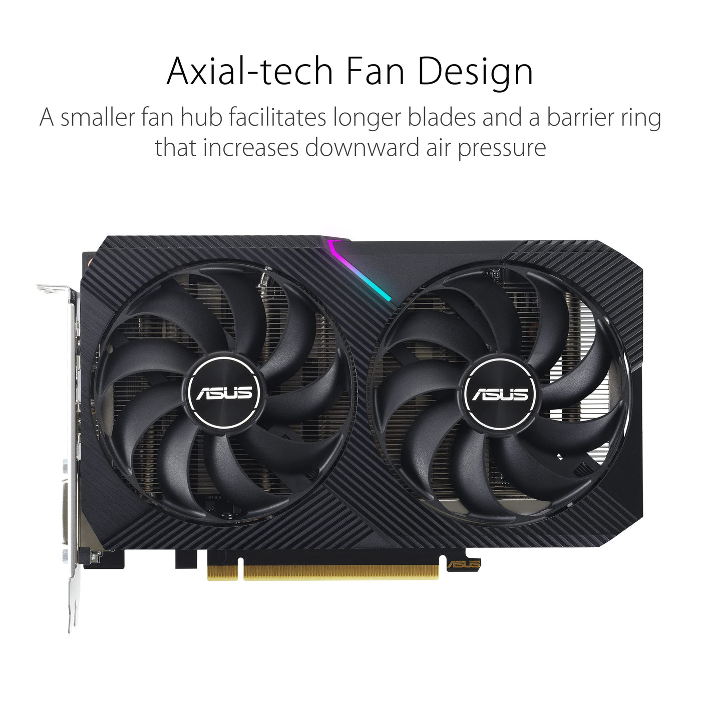 ASUS Dual GeForce RTX 3050 V2 OC Edition 8GB GDDR6 Gaming Grafikkarte (Nvidia RTX3050 V2, PCIe 4.0, HDMI 2.1, DisplayPort 1.4a, DUAL-RTX3050-O8G-V2)