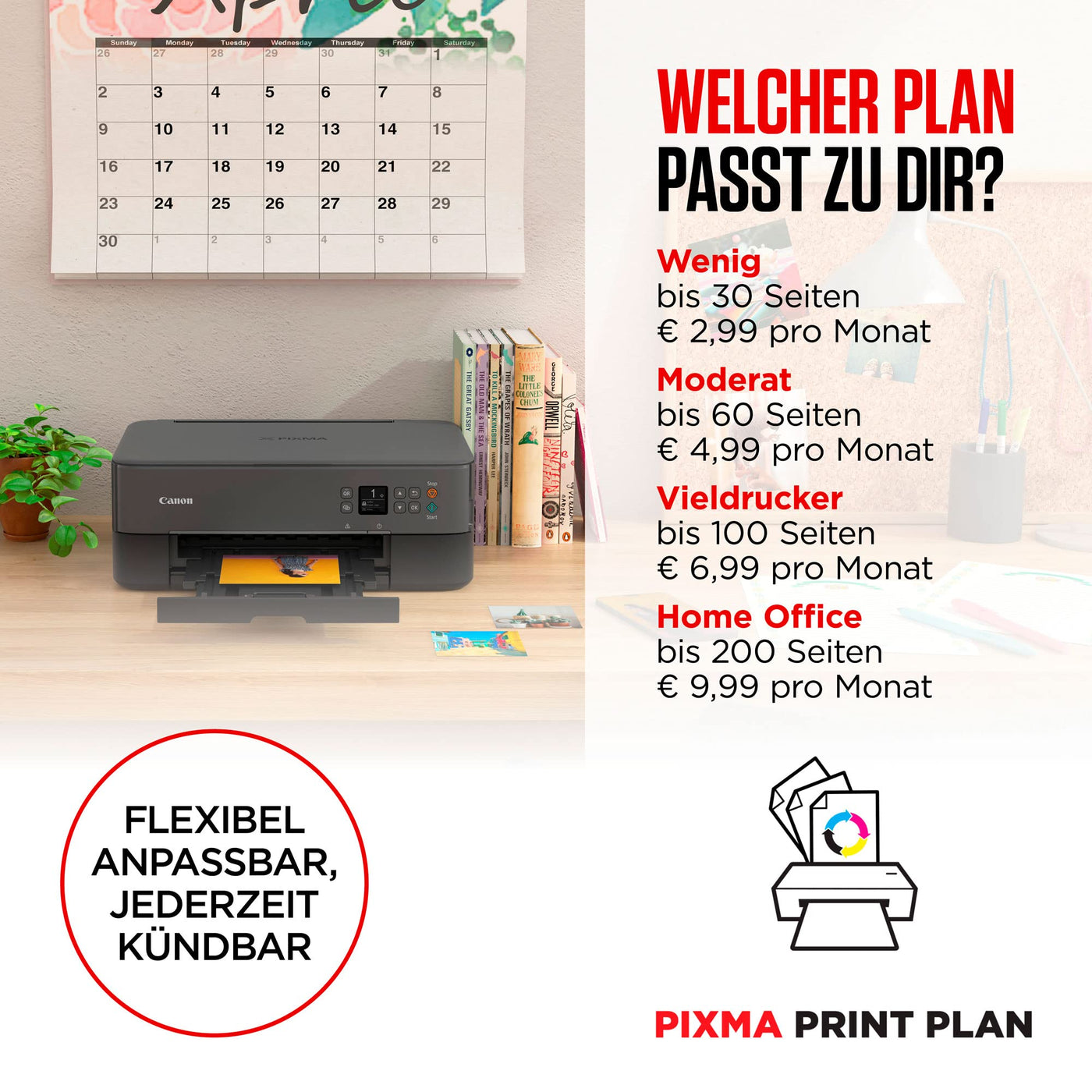 Canon PIXMA TS5351i Multifunktionsdrucker 3in1 Drucker/Kopierer/Scanner, WLAN, Randlosfotos, kabelloses Drucken/Scannen via Cloud + Smartphone, Duplex, 2. Einzug, PIXMA Print Plan kompatibel, weiß