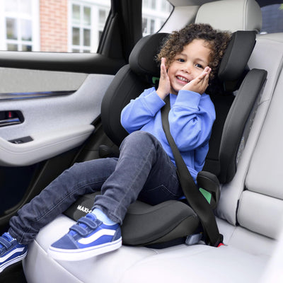 Maxi-Cosi RodiFix M i-Size, Kindersitz mit hohem Rücken, 3,5–12 Jahre, 100–150 cm, ISOFIX-Kindersitz, G-CELL Seitenaufprallschutz, verstellbare Höhe, schnelles und einfaches Anschnallen, Basic Black