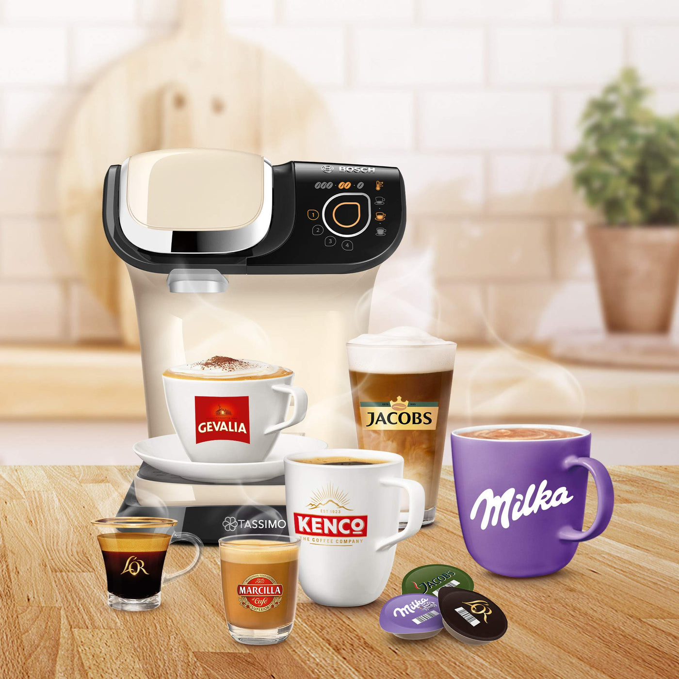 Bosch Tassimo My Way 2 Kapselmaschine TAS6503 Kaffeemaschine by, Wasserfilter, über 70 Getränke, Personalisierung, vollautomatisch, einfache Zubereitung, 1.500 Watt, 1,3 Liter, rot