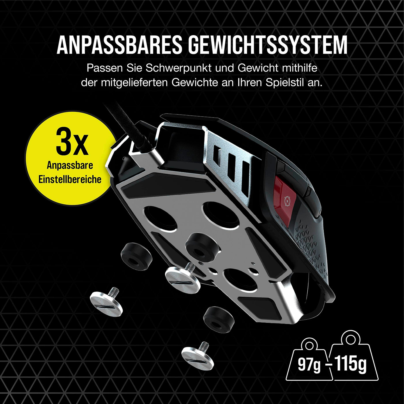 CORSAIR M65 RGB ULTRA Wired Tunable FPS Gaming Mouse - 26.000 DPI - Optische Schalter - Gewichtssystem - AXON Hyper-Processing-Technologie - iCUE-Kompatibel - PC, Mac, PS5, PS4, Xbox - Schwarz