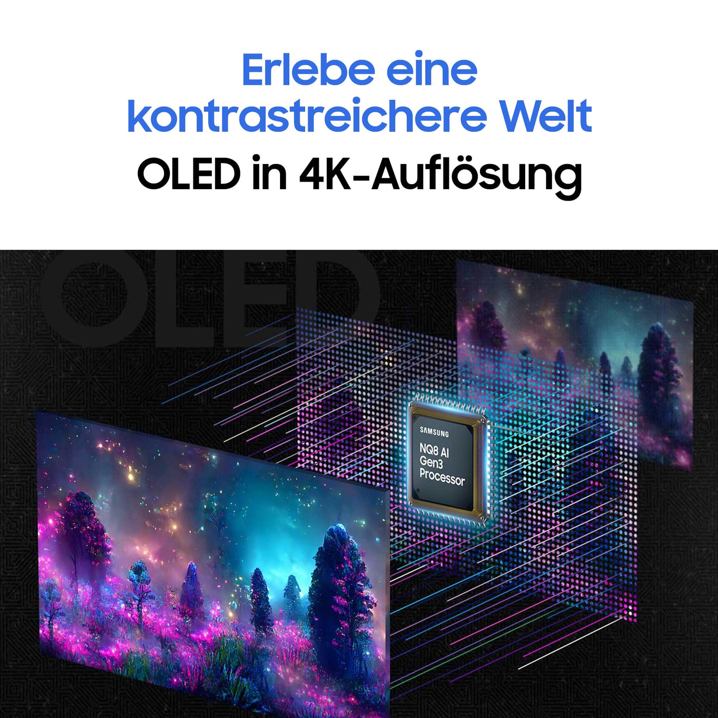 Samsung Odyssey G80SD OLED Gaming Monitor, 32 Zoll, 4K AI Upscaling, UHD Bildschirm, 3.840 x 2.160, Bildwiederholrate 240 Hz, Reaktionszeit 0,03 ms (G/G), AMD FreeSync Premium Pro, LS32DG800SUXEN