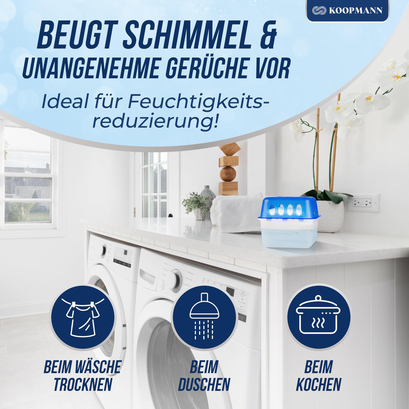 4x Luftentfeuchter ohne Strom - Raumentfeuchter mit 8 x 400g Nachfüll-Beutel Granulat für Küche, Bad & Wohnzimmer - Schimmel- und Geruchsschutz (4X Luftentfeuchter)